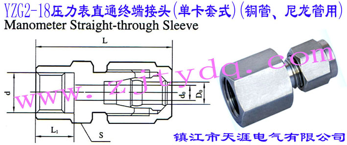 YZG2-18ֱͨK˽^(οʽ)(~)Manometer Straight-through Sleeve