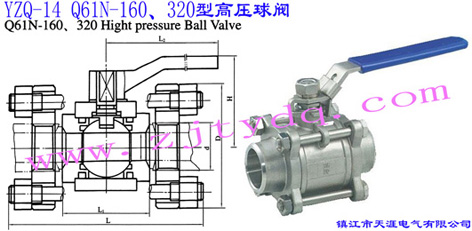 YZQ-14 Q61N-160320͸߉yYZQ-14 Q61N-160320 High Pressure Ball Valve